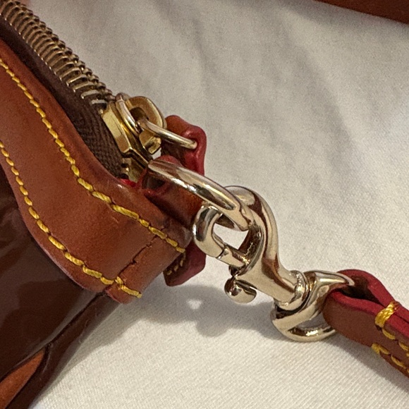 Dooney & Bourke Dark Brown Patent small shoulder bag or wristlet - Picture 11 of 11